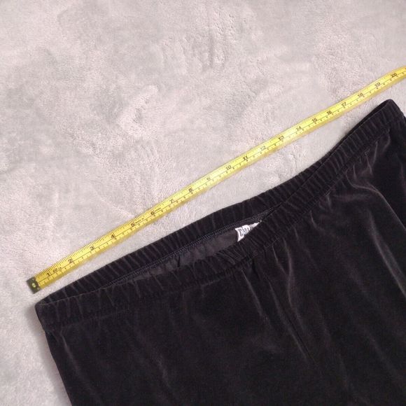 Velour Jogger Pants Black Pull On Elastic Waist Size L Vintage Liz claiborne - Picture 7 of 12